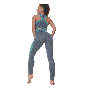 Ropa de gimnasio sin costuras Conjunto de yoga Ropa deportiva Mujeres Entrenamiento Gimnasio Conjuntos de fitness Logotipo personalizado Spandex / Nylon - Product Image 3