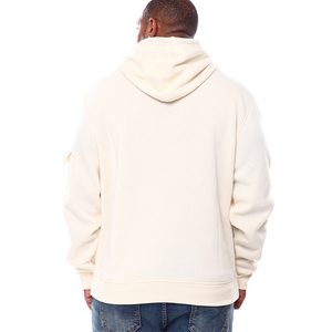 Pull à capuche 100% coton avec logo personnalisé pour hommes, sweat-shirt surdimensionné en polaire lourde avec cordon de serrage, sweat-shirt de qualité d'usine - Product Image 3