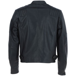 Chaqueta de Cuero para Hombre de Lona Otoñal 2025, Diseño Personalizado al por Mayor, Chaqueta de Alta Calidad con Cuello Alto y Logotipo Frontal - Product Image 3