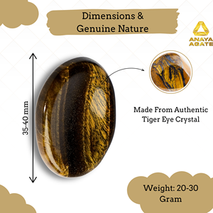 Piedras de cristal de energía de ojo de tigre natural al por mayor, piedras preciosas de ágata ovaladas lisas, masaje de pulgar pulido, cristal de piedra preocupante - Product Image 2