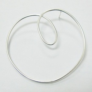 ต่างหูห่วงลวดเงิน 925 ออกแบบโรงงานขายส่งเครื่องประดับในประเทศไทย - Product Image 1