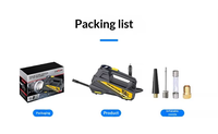 Compresseur d'air portable pour voiture avec écran LED numérique, gonfleur de pneus électrique intelligent éclairé, en alliage et ABS, recharge USB