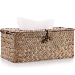 <b>Rattan</b> Kitchen Ware Tissue Dispenser Wholesale Table Top Decorative Tissue <b>Storage</b> <b>Box</b> Handmade Unique New Arrival Fancy Tissue - Product Image 1