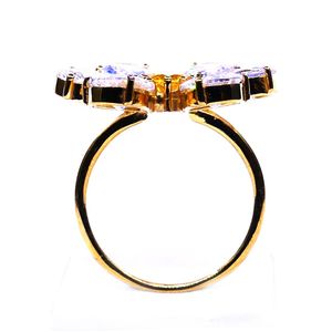 Bague de style classique en argent sterling 925 plaquée or avec zircon cubique - Product Image 4