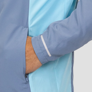 Ensemble 2 pièces de survêtement softshell à fermeture éclair personnalisée pour hommes, poignets élastiques imperméables, vestes de survêtement coupe-vent en nylon unisexe pour hommes - Product Image 2