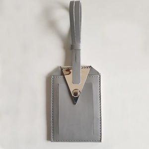 PU gris étiquette de bagage avec sangle pièces et accessoires de sac spécial - Product Image 2