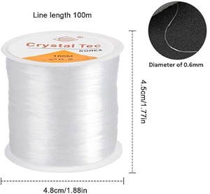 卸売0.5mm 0.7mm 0.8mm <span class=keywords><strong>1mm</strong></span> DIY透明クリスタル弾性ストリングブレスレットビーズワイヤーコードジョーンティブランドCEC-<span class=keywords><strong>3</strong></span> - Product Image 6