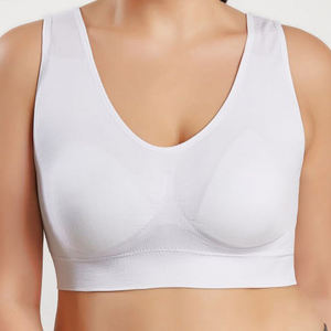 2024 nouveau blanc femmes violet Simple avant sport soutien-gorge sans couture Yoga Fitness vêtements de sport grande taille respirant adultes durable rapide - Product Image 4