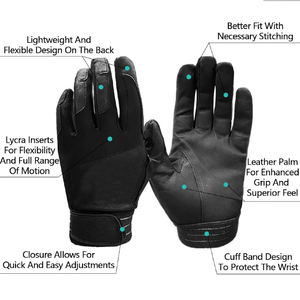 ถุงมือตีเบสบอลออกแบบเอง Oem ออกแบบหนังซอฟท์บอล โลโก้ที่กําหนดเองผลิตในปากีสถาน ถุงมือตี - Product Image 6