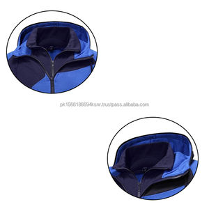 Survêtements pour hommes 2 pièces veste à capuche zippée et jogger ensemble de sport sport coupe ajustée couleur bloc survêtements automne hiver - Product Image 5