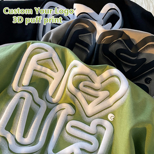 Unisex Distressed Puff Printed <b>Shirt</b> <b>Men's</b> 100% Cotton Streetwear Custom Logo Loose Fit Heavyweight T-<b>Shirt</b> 200 Grams Fabric - Product Image 1