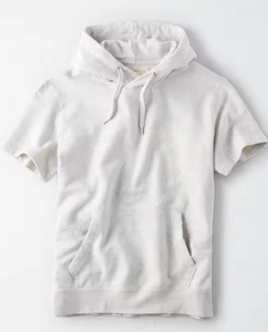 เสื้อมีฮู้ดแขนสั้นผ้าฟลีซผ้าฝ้ายระบายอากาศได้พิมพ์ลายซิลค์สกรีน100% - Product Image 4