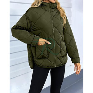Razorts International <b>Plus</b> <b>Size</b> Women Quilted <b>Jacket</b> Thick Warm Waterproof Hooded Zipper Closure Long Length Autumn Winter Wear - Product Image 4