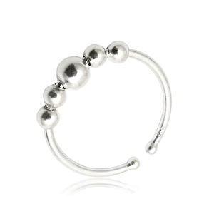 Bolas giratorias Anillo de compromiso de plata sólida 925 Precio de fábrica Anillos al por mayor Diseño personalizado Joyería hecha a mano - Product Image 2