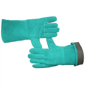 ถุงมือหนังวัวแท้สำหรับงานหนัก ถุงมือป้องกันความร้อนสำหรับงานอุตสาหกรรม เชื่อม ทำอาหาร อบ ย่าง บาร์บีคิว - Product Image 6