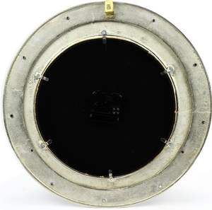 <b>Brushed</b> Nickel Aluminum Metal Roman Porthole Clock | Nautical Navy Decor Gifts (12 Inches) - Product Image 6