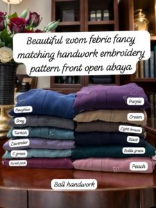 Travail à la main des femmes élégantes et modestes brodées à la main avec des Zardozi Abayas robes traditionnelles formelles de Dubaï tissu respirant - Product Image 4