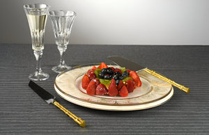 Hot Sale Metal Bamboo Shaped Handle Cake Server & <b>Knife</b> Set With High Quality in Wholesale Price - Product Image 6