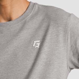 เสื้อยืดออกกำลังกายทรงสลิมฟิต สีเทาเฮเธอร์ สำหรับการฝึกความทนทานและการฝึกยิมนาสติก - Product Image 5