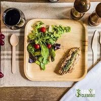 Assiettes jetables en Areca pour achat en gros – Vaisselle naturelle, durable et biodégradable (carrées de 9 pouces) – Écologiques
