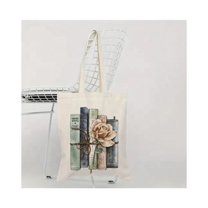 Bolso Tote de algodón orgánico 100% para mujer con logotipo estampado personalizado tus imágenes compras de lona de moda con certificación GOTS Bolso Tote - Product Image 3