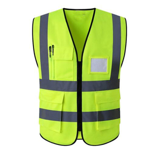 Chaqueta DE SEGURIDAD reflectante de alta visibilidad OEM para hombres y mujeres, chaleco para trabajadores de la construcción con bolsillos, cremallera, ropa de seguridad frontal - Product Image 5