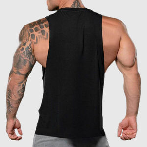 Camiseta sin mangas de algodón ligero para hombre, ropa deportiva de verano ajustada para entrenamiento de gimnasia, camiseta de entrenamiento sin mangas - Product Image 5