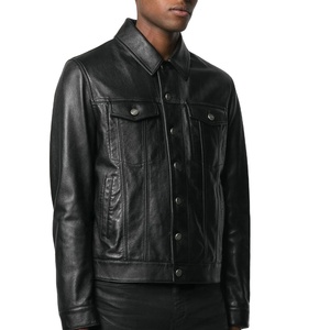 แจ็คเก็ตหนัง PU ดีไซน์วินเทจแบบแยกชิ้นสำหรับผู้ชาย ปกพับได้ สไตล์ลำลอง สำหรับฤดูหนาว แจ็คเก็ตขี่มอเตอร์ไซค์ ขายส่ง - Product Image 1