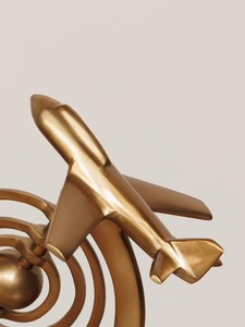 รูปปั้นเครื่องบินสีทองรูปปั้นเครื่องบินโบราณรูปปั้นเครื่องบินโลหะของตกแต่งบ้านของขวัญสำนักงานเครื่องประดับตั้งโต๊ะ - Product Image 5