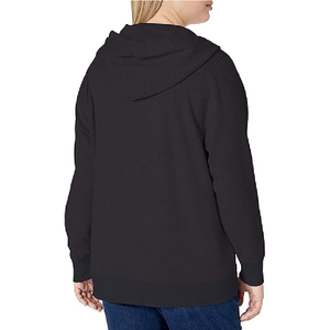 Vêtements pour femmes de luxe à la mode Sweats à capuche à fermeture éclair complète de couleur unie de grande taille Sweats à capuche élégants à coupe ajustée au design personnalisé - Product Image 5