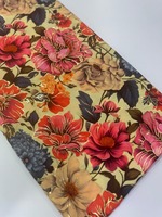 Tissu d'impression numérique FLora de super qualité, toucher doux, largeur 44 pouces, parfait pour la fabrication de saris et de robes OEM à des prix abordables