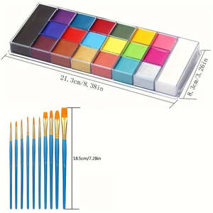 Pintura Corporal de Arcoíris para Halloween, Maquillaje Infantil para Festivales, Pintura al Óleo en Varios Colores - Product Image 6