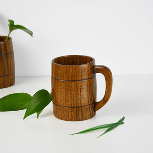 Taza de madera de diseño personalizado, madera de calidad superior, mango resistente y cómodo, lo mejor para el té de la mañana o el descanso para el café - Product Image 2