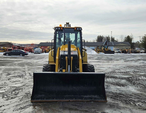 Chargeuse sur pneus CAT 416E 416D 420F 416F, pelle hydraulique jaune, équipement de construction diesel pour travaux de terrassement et de manutention - Product Image 1