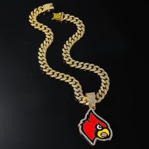 Pendentif oiseau rouge de haute qualité en argent sterling plaqué or 14 carats, style hip-hop tendance, personnalisé, unisexe, bijoux en moissanite - Product Image 5