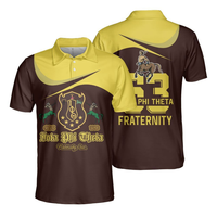 Camiseta Iota Phi Theta Premium Ecológica de Punto con Bordado 1963, Fraternidad Griega, para Hombre, Liga Ivy Universitaria