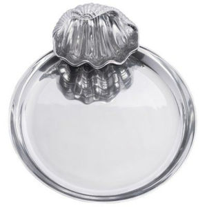 Plateau à chips et à sauce blanc et or attrayant en porcelaine cuite à haute température avec bordure en finition titane doré Vaisselle de service - Product Image 3