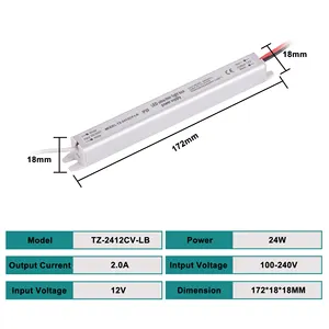 Лучшие продавцы ультра-тонкий CE сертификация внутреннего питания 12 В 2 ампер