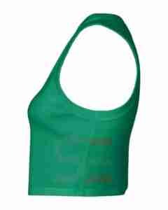 Custom Logo Design Women's Solid Short <b>Crop</b> Tank <b>Tops</b> Breathable Ribbed Knit Polyester/Cotton for Yoga & Gym Fitness - Product Image 6