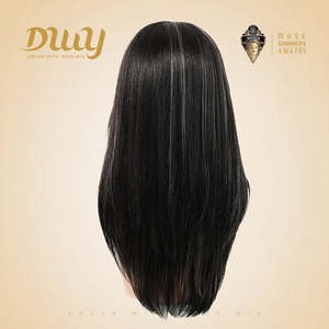 วิกผมสังเคราะห์แบบไม่ต้องใช้กาว Zuri -DWY 136 แบบผูกเชือกด้านหน้า แสกกลาง ความยาวปานกลาง ลอนสีดำ ไฮไลท์สีดำ ลดราคาพิเศษสำหรับผู้หญิง - Product Image 3