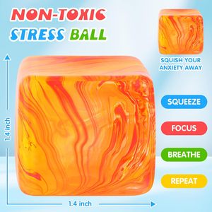 4Pack Fidget Toys Mini <b>Squishy</b> Stress Cube, Stress Balls for Kids, Adults <b>Squishies</b> Anxiety Stress Relief, Ice <b>Squishy</b> Cube - Product Image 3