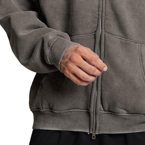 Fabricantes a granel Algodón Peso pesado Sun Faded Hoodie Alta calidad Unisex Impresión personalizada Oversize Acid Wash Hombres Hoodies - Product Image 6