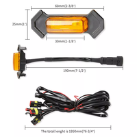 Kit de 4 feux LED décoratifs blancs et ambre pour grille de voiture tout-terrain