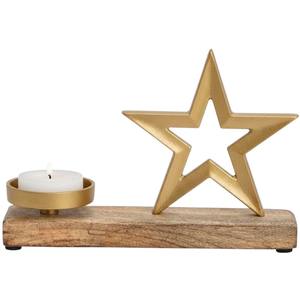 Portavelas de Corazón de Metal Dorado al por Mayor con Base de Madera, Portavelas para Velas de Té, Decoración del Hogar, Regalo de Boda a un Precio Razonable - Product Image 5