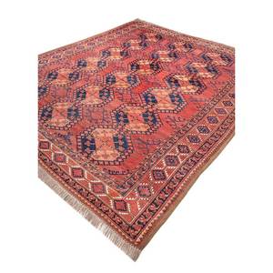 Alfombras de Lana Anudadas a Mano Kiaan, Diseño Geométrico Abstracto Rojo y Naranja, para el Hogar, Entrada, Pasillo, Rectángulo de 9x12, para Adolescentes - Product Image 2