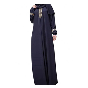 Robe islamique modeste de haute qualité de couleur personnalisée pour femmes Abaya grande taille à manches longues avec broderie Fournisseur d'abaya en gros - Product Image 4