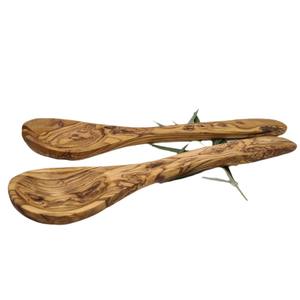 Juego de servicio de comida de buffet comercial Servidor de ensalada de madera dura maciza con cuchara Tenedor Calidad increíble a un precio razonable - Product Image 2