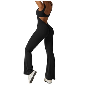 จั๊มสูทผ้าฝ้าย100% ระบายอากาศได้สำหรับผู้หญิงชุดเล่นยิมฟิตเนสผ้ายืดชุดออกกำลังกายบอดี้สูทฝึกซ้อมฤดูร้อนเป็นมิตรต่อสิ่งแวดล้อม - Product Image 1