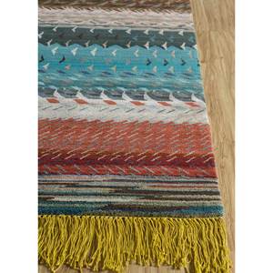 Tapis Manchaha en laine et soie de bambou noué à la main, 9x12, rectangulaire, rayé, pour la maison, le couloir, épaisseur 10 mm - Tapis Jaipur, modèle US - Product Image 4