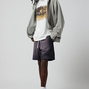 กางเกงขาสั้นเอวยางยืดผ้าฝ้ายพิมพ์ลายกรดสำหรับผู้ชาย ไซส์ใหญ่ สไตล์ไฮสตรีท ผ้าฝ้าย 100% รับผลิตตามแบบ พร้อมสกรีนโลโก้ - Product Image 3